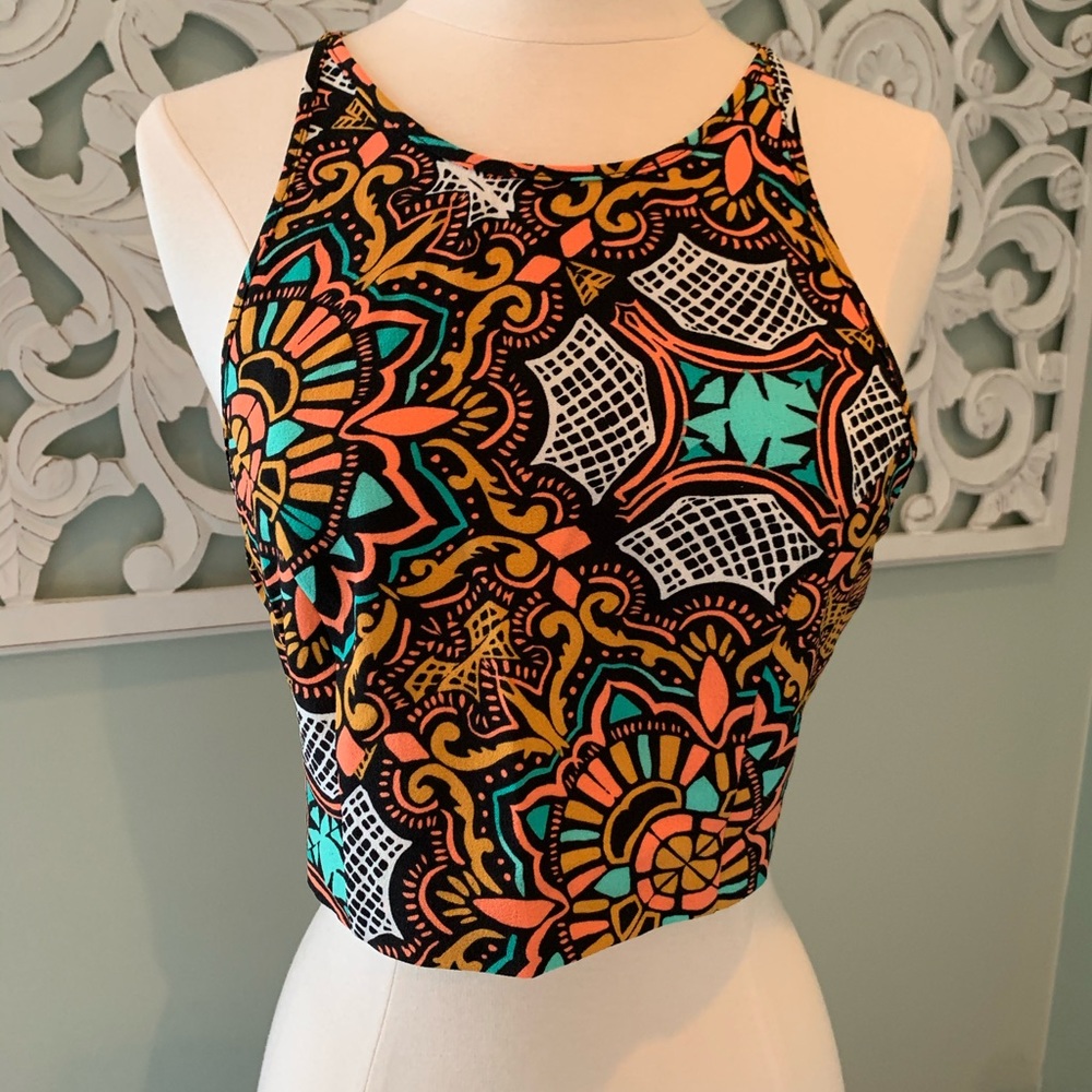 Patterned Crop Top